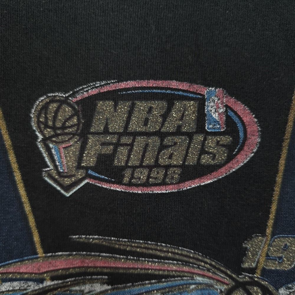 Vintage Chicago Bulls Shirt Mens XL Black NBA Basketball Finals 1998 Starter 90s - Picture 6 of 16